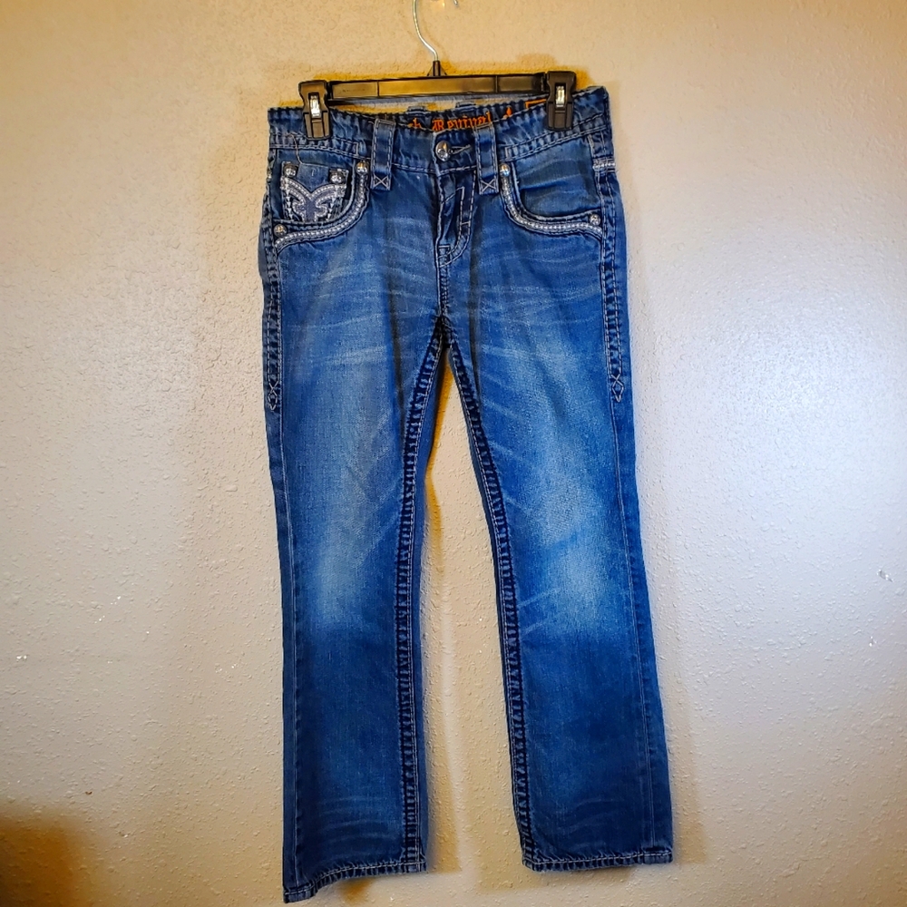 Rock Revival Men's Remy Slim Bootcut Denim Jeans Size 27